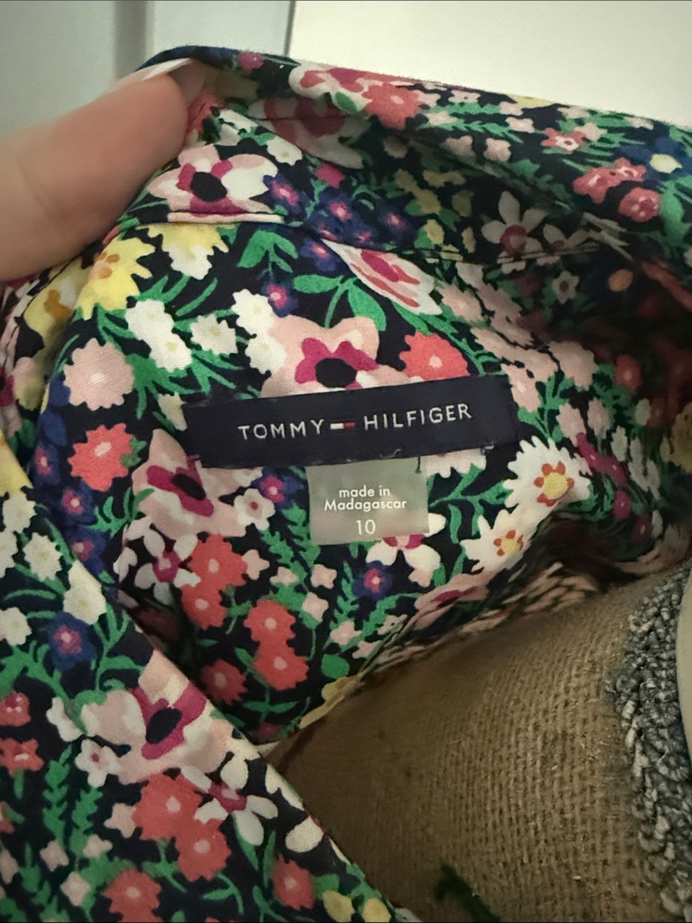 Floral Sleeveless Midi Dress - Navy with Pink & Yellow Flowers >has pockets< - Picture 2 of 5